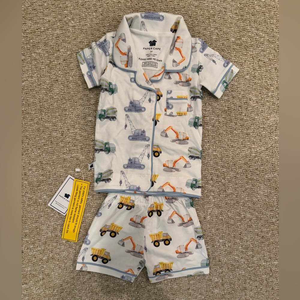 NWT Paper Cape Pajamas